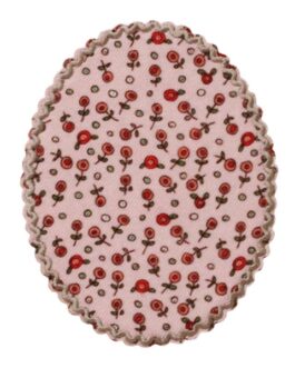 Aufbügel-Flicken Blumenmuster rosa 7,4×9,3 cm 2 Stück