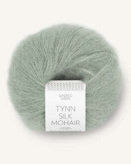 Tynn Silk Mohair støvet lys grønn