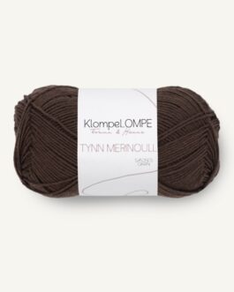 KlompeLOMPE Tynn Merinoull mork brun